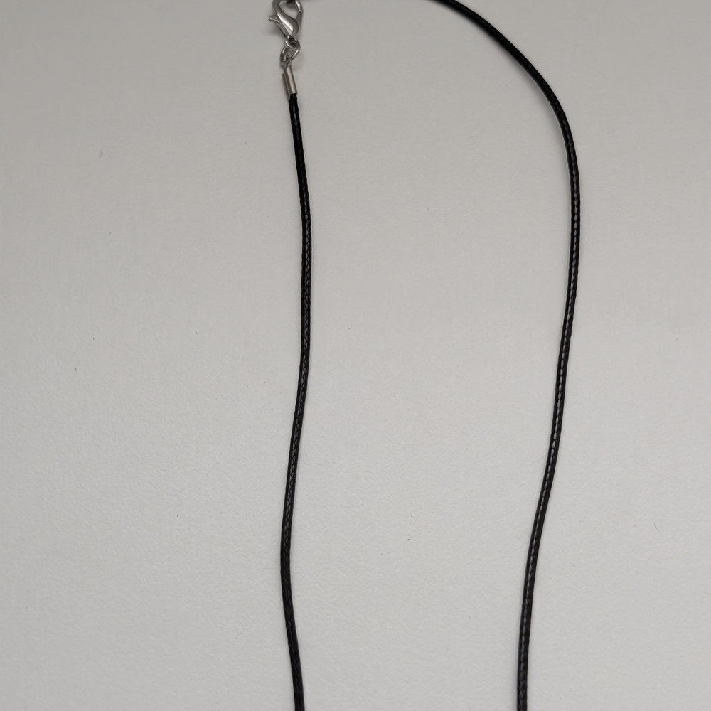 Amethyst Pendant Necklace on Black Cord - Picture 2 of 3
